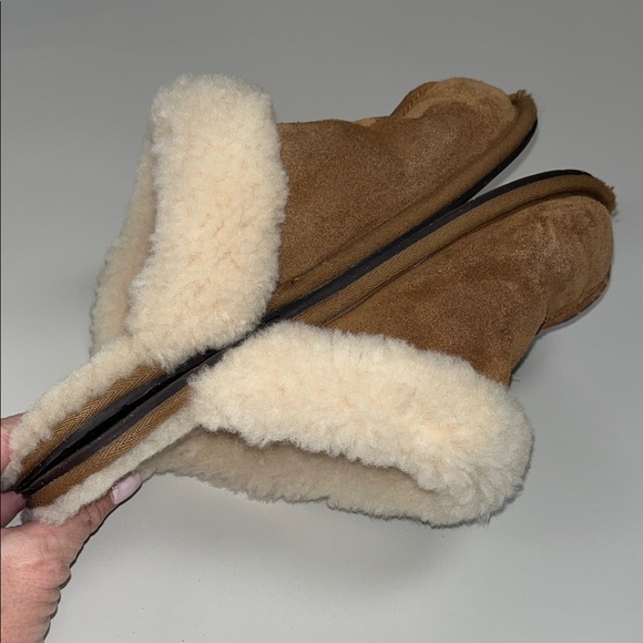 UGG Chestnut Suede Shearling Mule Slippers - Chestnut & Cream size 8/9 - Picture 8 of 15